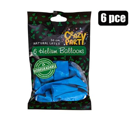 Balloons helium 6pc bio blue
