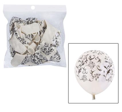 Balloons helium 1pc design white f-01