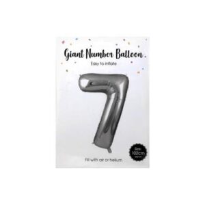 Balloon helium foil silver 7 102cm f-04