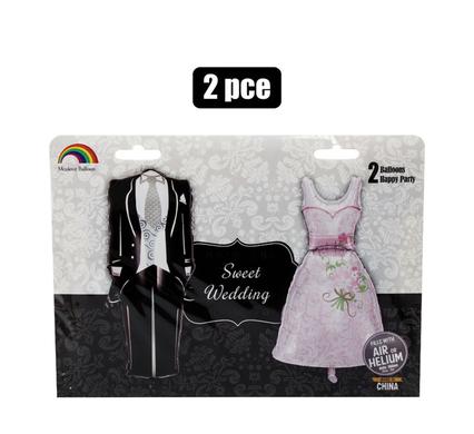 Balloons helium foil wedding 2pc 1m f-08