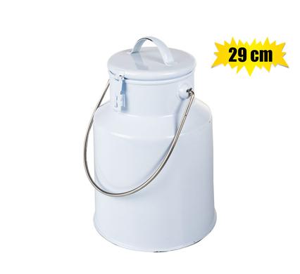Milk can enamel 29cm high w/latch white