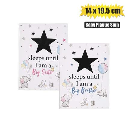 Plaque mdf sign 14x19.5cm countdown astd