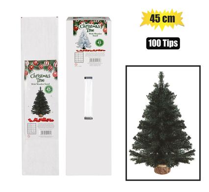 Xmas tree 45cm wooden stand (100 tips)