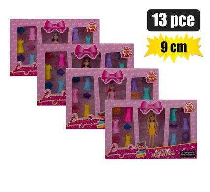 Doll pocket scented set 14pc 9cm