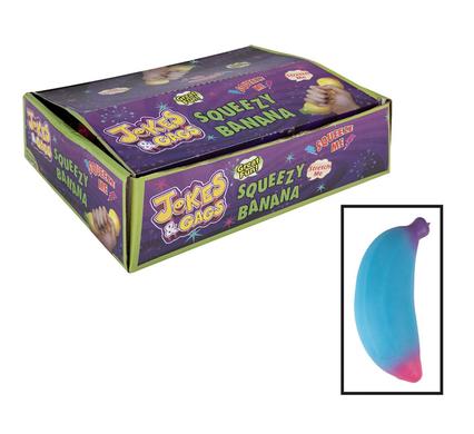 Novelty squeezy banana 14cm