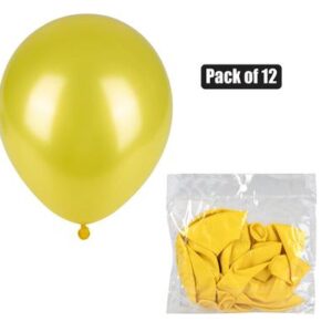 Balloons helium 1pc metallic yellow f-01