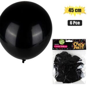 Balloons giant 6pc black f-02