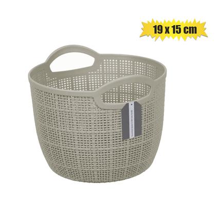 Basket pl mesh design round 19x15cm 3l