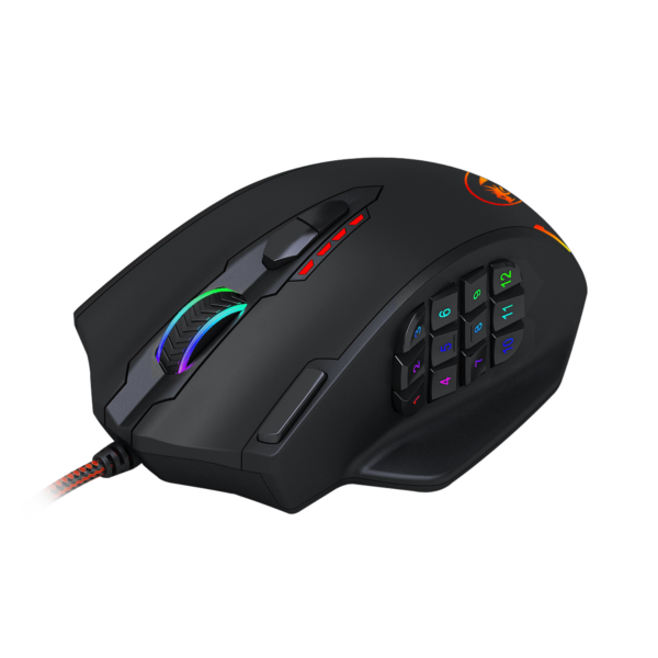 REDRAGON IMPACT 12400DPI MMO Gaming Mouse - Black - Image 2